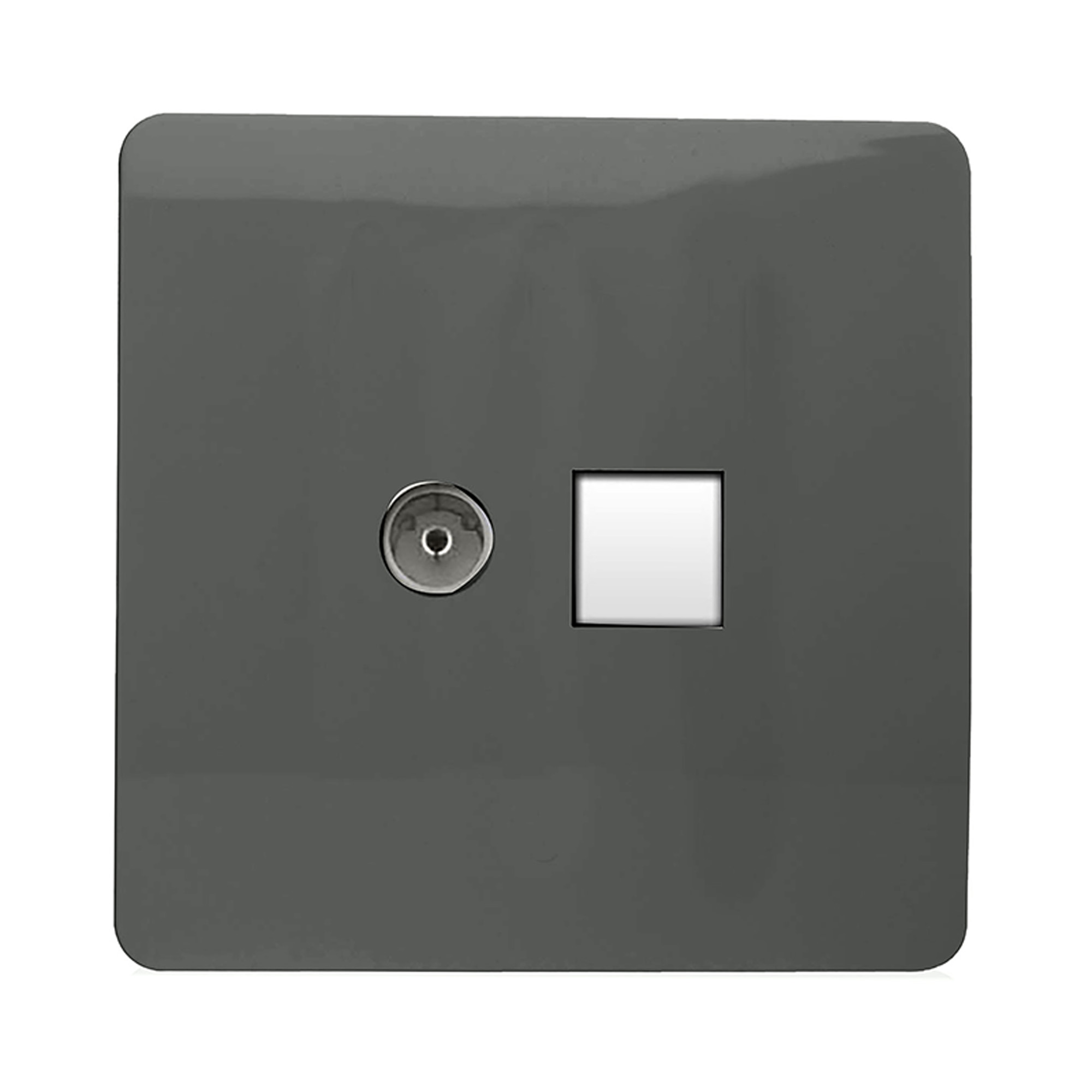 ART-TV+PCCH  TV Co-Axial & PC Ethernet Charcoal